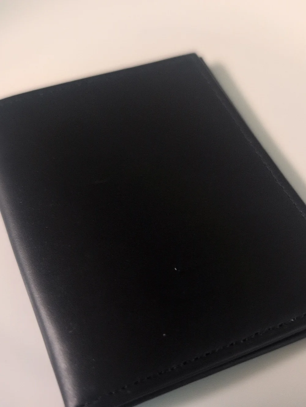 Ralph Lauren Black Leather Bifold Wallet with Embossed Polo